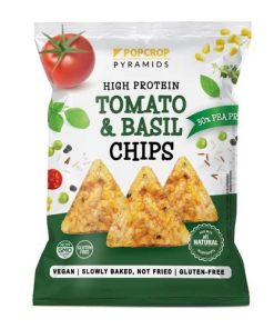 Popcrop Chipsy Proteinové Rajčata Bazalka 60 g