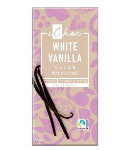 iChoc Čokoláda Bílá Vanilka BIO 80 g veganská