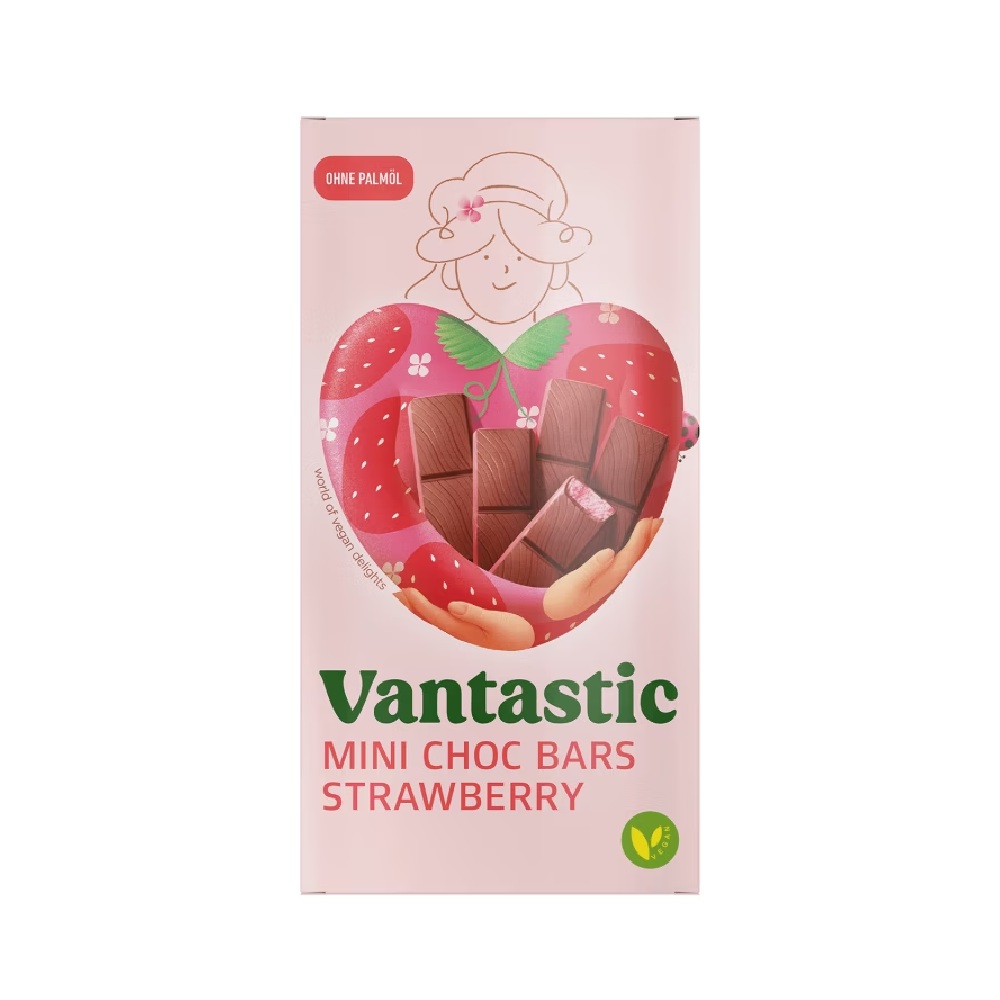 Vantastic Foods Čokoládové Tyčinky Jahodové 100 g